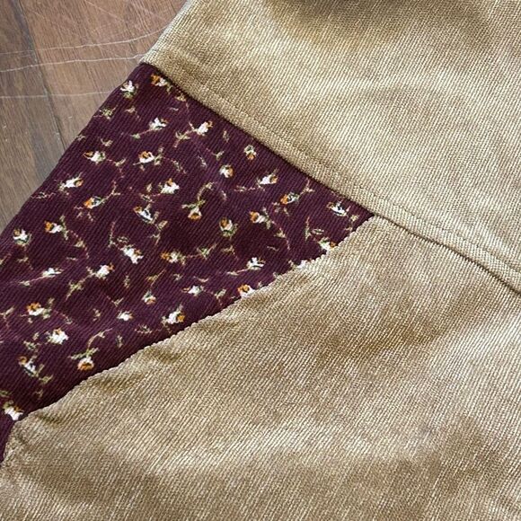 Hem & Thread women's brown patchwork mixed media print lightweight jacket size s - Picture 3 of 8